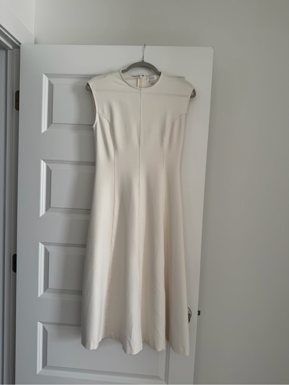 Sleeveless Cream Midi Dress